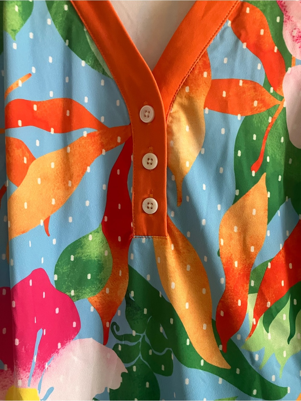 ACEGOLFS Tropical Floral Sleeveless Golf Dress Size Large | Bright Resort - Picture 5 of 8